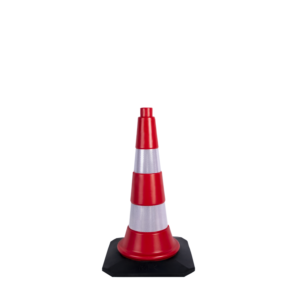 50 CM TRAFİK KONİSİ (KAUÇUK TABANLI)